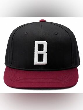Baltimore Black Sox Negro League Black and Burgundy 'B' Snapback Hat
